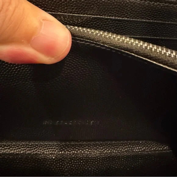 Saint Laurent Black Pebbled Leather Long Zippy Wallet - Full Inclusion - Picture 14 of 14
